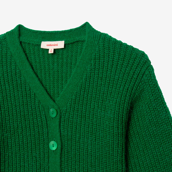 Girls' green cardigan Catimini USA