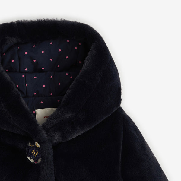 Toddler girls' navy blue coat Catimini USA