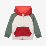 Baby Boy color block zip hoodie