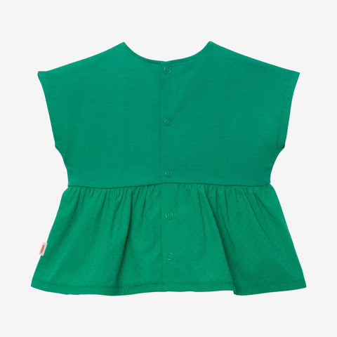 Newborn girls' green blouse