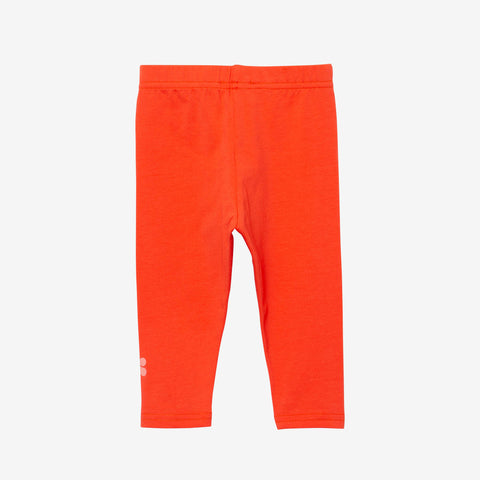 Baby girl's plain orange leggings