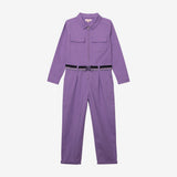 Girls' long purple jumpsuit