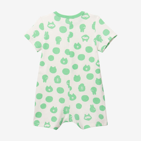Newborn romper with polka dots