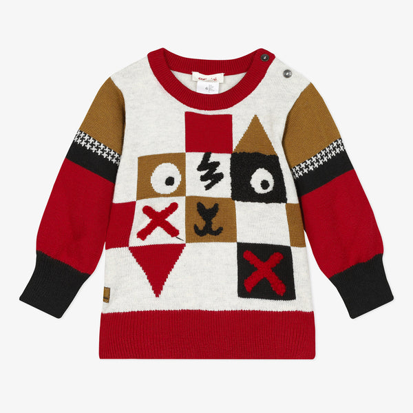 Baby boy graphic multicolored sweater