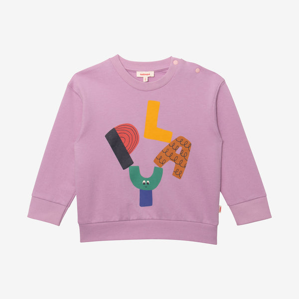 Baby girls' purple sweatshirt