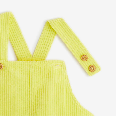 Baby girls' neon yellow apron dress