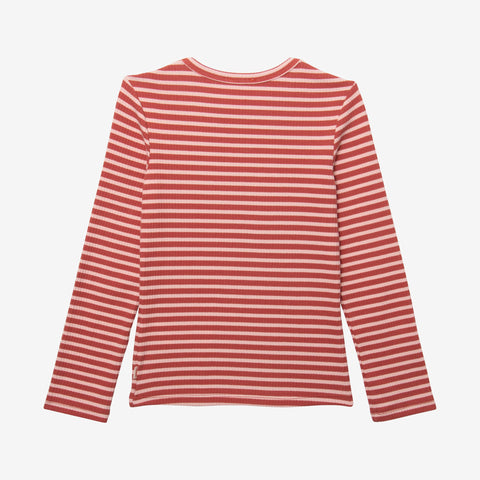 Girls' terracotta T-shirt