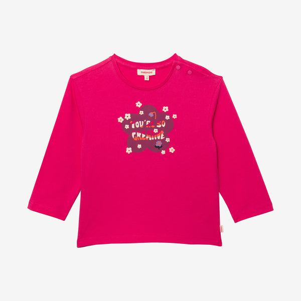 Baby girls' hot pink T-shirt