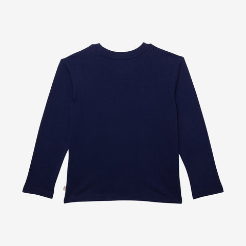 Boys' navy blue T-shirt