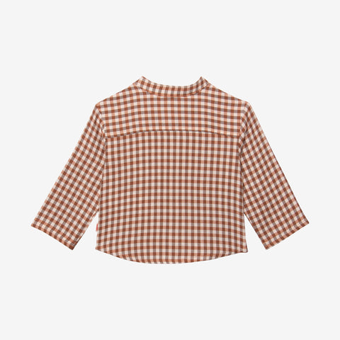 Newborn boys' cinnamon shirt