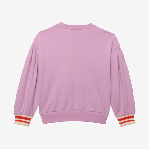 Girls' purple sweatshirt