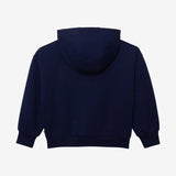 Girls' navy blue zip hoodie