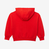 Girls' red zip hoodie