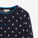 Boys' navy blue knitted sweater