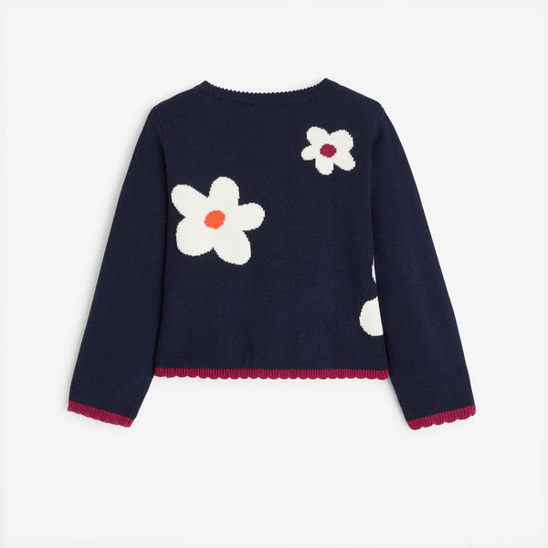 Toddler girls' navy blue cardigan Catimini USA