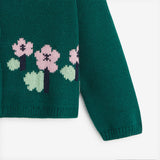 Baby girls' green cardigan