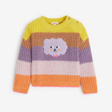 Baby girls' neon yellow knitted sweater