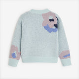 Girls' blue knitted sweater