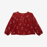Girls' terracotta blouse