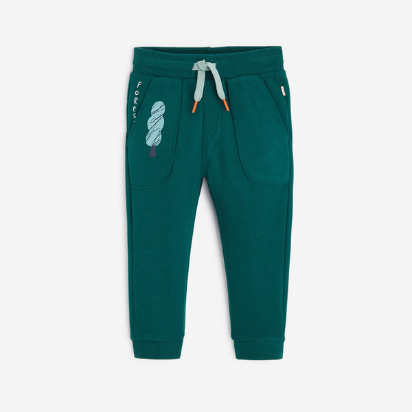Baby boys' green sweat pants
