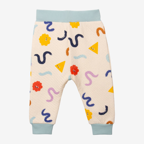 Newborn boys' beige sweat pants