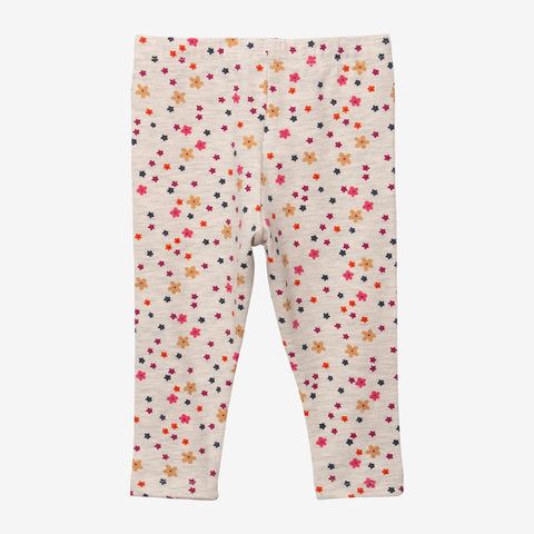 Newborn girls' heather grey leggings