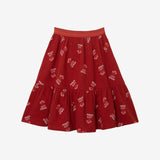 Girls' terracotta twirl skirt