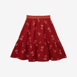 Girls' terracotta twirl skirt