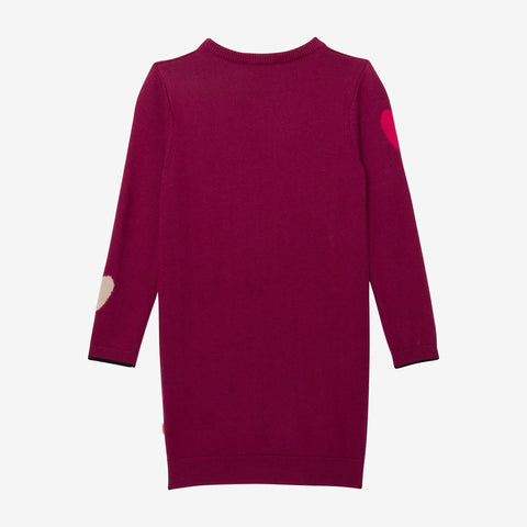 Girls' purple long sleeve dress