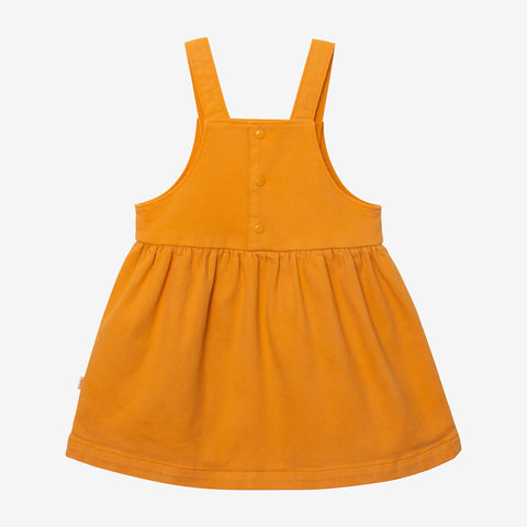 Baby girls' deep yellow apron dress