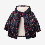 Baby girls' navy blue raincoat