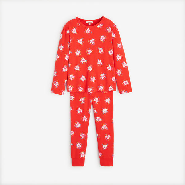 Girls' red pajama set