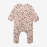 Newborn girls' heather grey footie pajama
