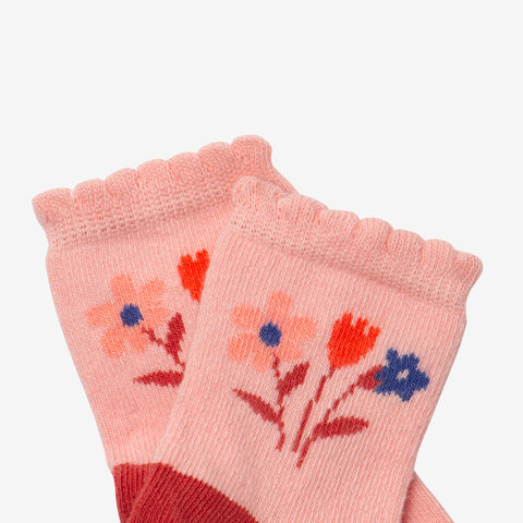 Newborn girls' blush socks