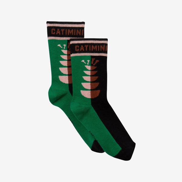 Girls' green socks