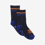 Boys' blue non-slip socks