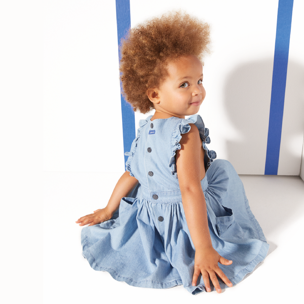 Baby Girl Blue Denim Apron Dress CQ30063-46| Catimini Usa – Catimini USA