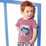 Baby boy purple short sleeve graphic T-shirt