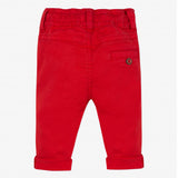 Baby red stretch twill trousers