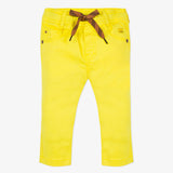Baby yellow stretch twill trousers