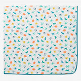 Microfleece blanket with dinosaur print