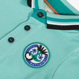 Baby boy mint blue graphic polo