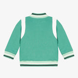 Baby boy mint blue reversible varsity jacket