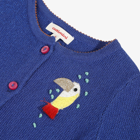 Baby Girls Multicolor Jacquard Knit Cardigan – Petit Mignon