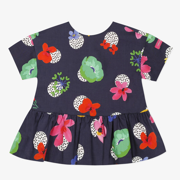 Baby girl floral printed peplum blouse