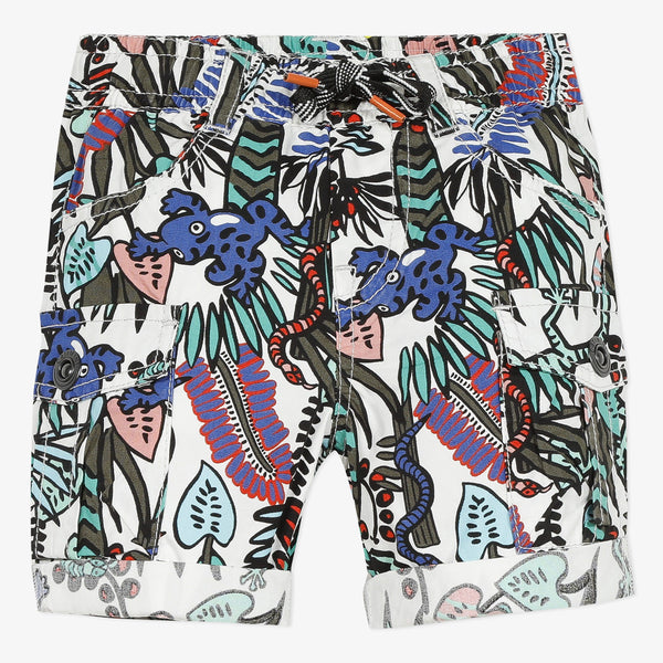 Baby boy jungle print cargo shorts