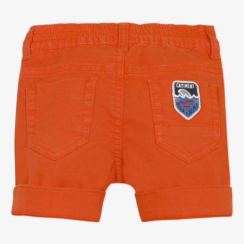 Baby boy apricot twill bermuda shorts