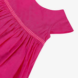 Newborn girl  fuschia pink dress and bloomer set