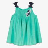 Baby girl teal sundress with bow