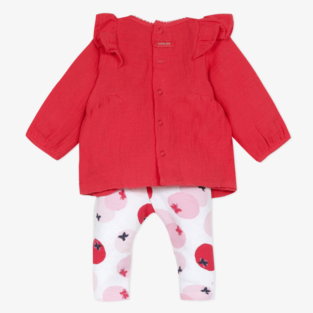 2-pack rib-knit leggings - Light pink/Dark red - Kids | H&M IN